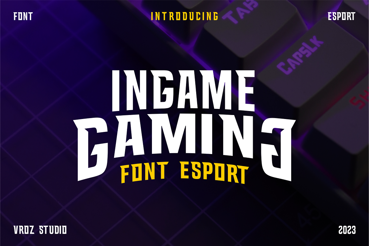 INGAME - A Sporty Font, a Font by Vroz Studio (Photo 2 of 9)