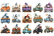 Halloween gnomes with truck Clipart, an Illustration by Craft Nest (Thumbnail 2 of 4)