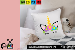 Smiley Unicorn Face SPH-170