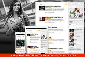 Modern Fluid WordPress Blog Theme