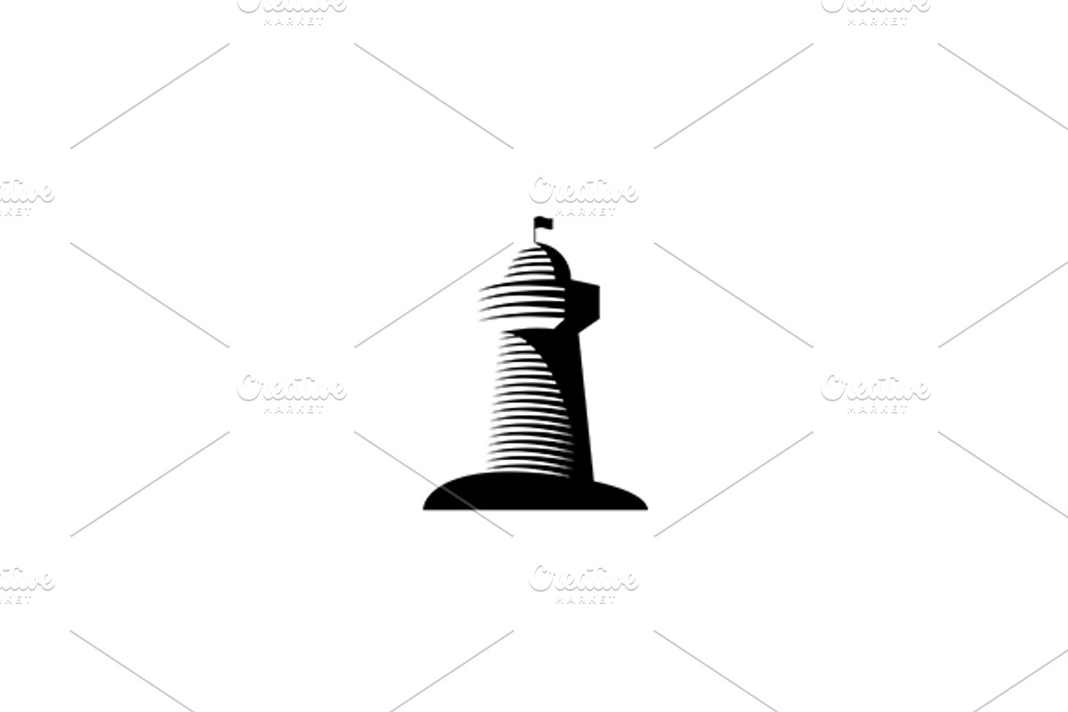Lighthouse Vector Logo, a Branding & Logo Template by Urazovsky Design