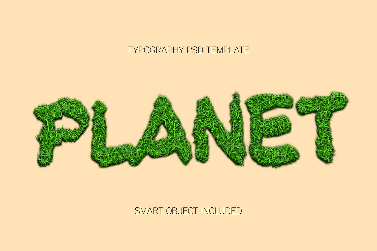 Grass Texture Text Effect