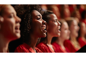 Multicultural Gospel Choir Singing, a Person Photo by Lermont51