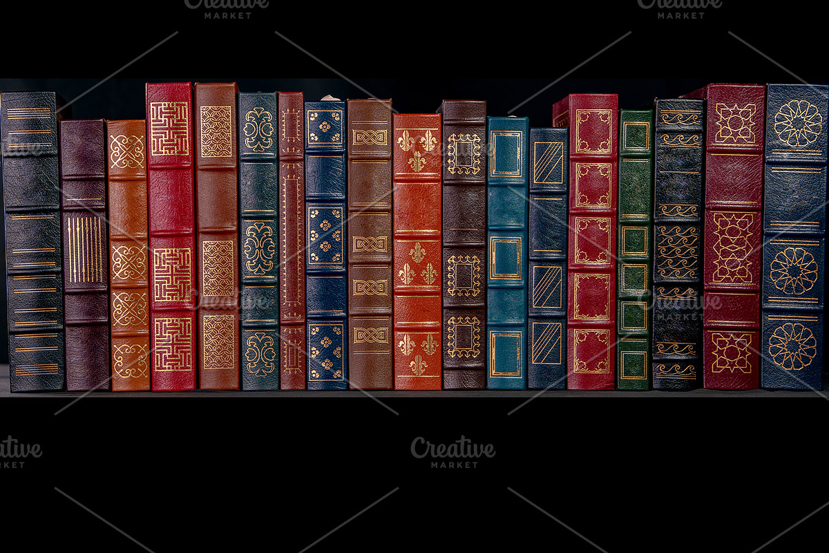 Leather Bound Books Gold Embossed, an Arts & Entertainment Photo by PageLightStudios (Photo 1 of 3)