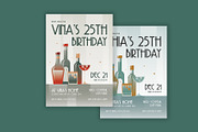 Birthday Invitation Art Deco Theme, a Card Template by Neermana (Thumbnail 1 of 3)
