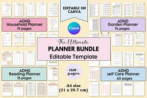 The Ultimate ADHD Planner Bundle, a Marketing Template by Adalin Shop