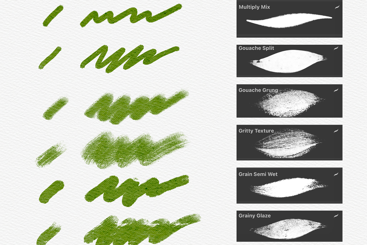 Procreate Gouache Brush Set, a Brush Add-On by ArtbyHien (Photo 5 of 6)