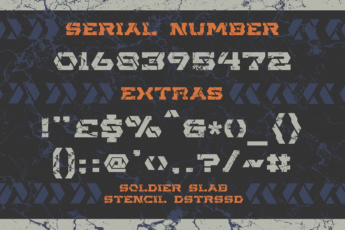 Soldier Slab Stencil Font Duo, a Slab Serif Font by Alphabet Agency (Photo 7 of 8)
