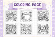 Bear Winter Journey Coloring Book, a Seasonal Illustration by HueNestify (Thumbnail 2 of 4)