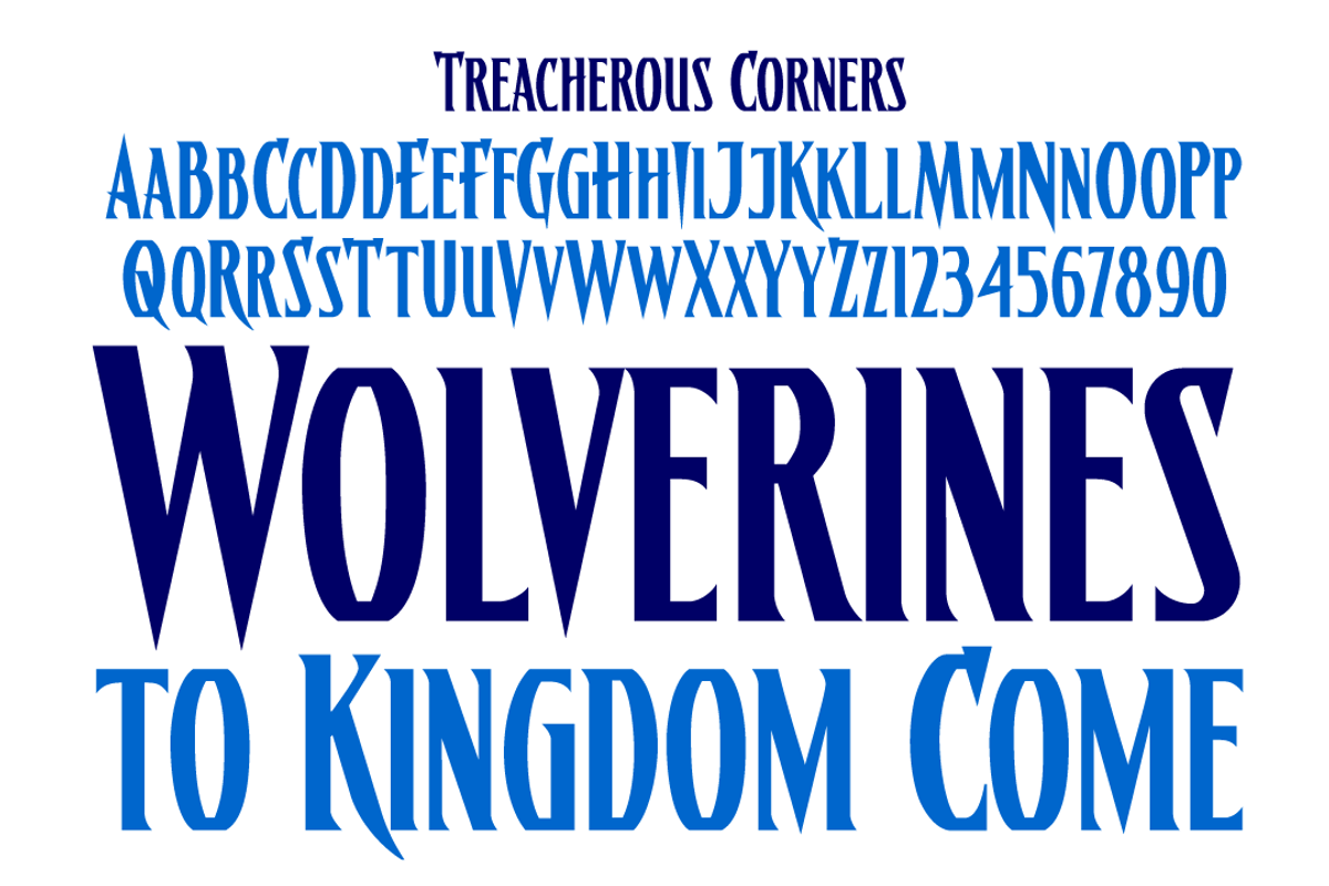 Treacherous Curves & Corners font, a Blackletter Font by Comicraft Fonts (Photo 2 of 5)