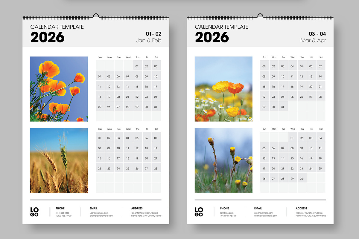 Minimal 2026 Calendar Template preview 4