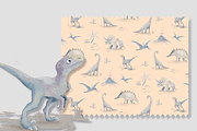 Dinosaurs Neutral Pattern, a Pattern Graphic by Lady Bruniere Design (Thumbnail 6 of 17)