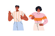Happy people point at you set, a Person Illustration by PaperTrident (Thumbnail 2 of 12)