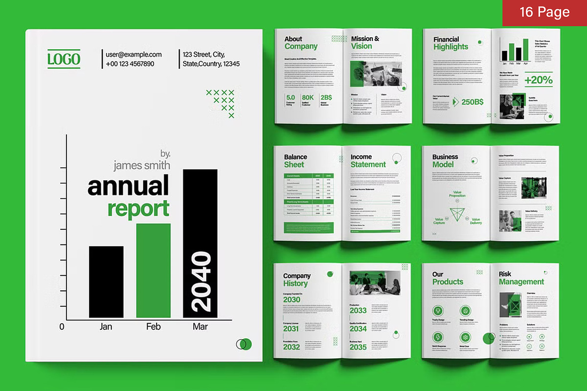 Annual Report Bundle, a Brochure Template by ContestDesign (Photo 8 of 17)