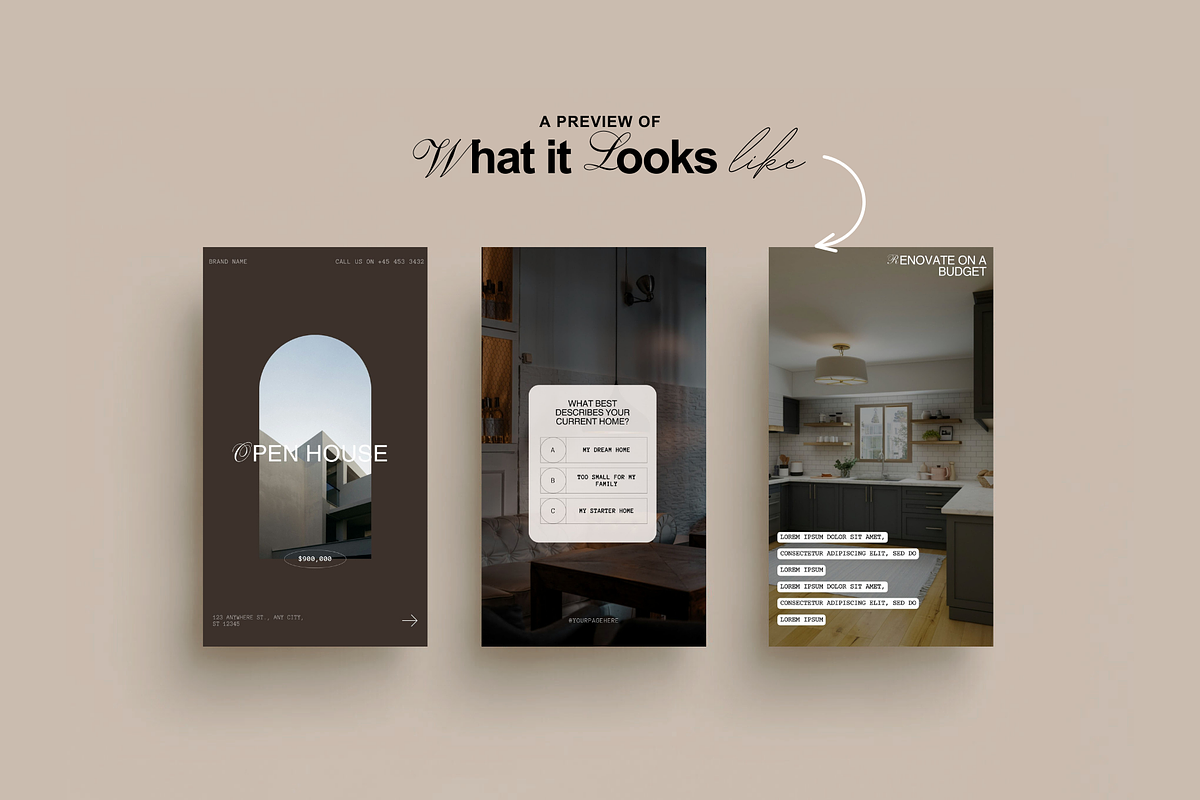 Real Estate Story Templates (CANVA), a Social Media Template by Prapti Design (Photo 3 of 9)