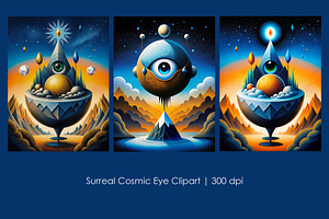 Surreal Cosmic Eye Clipart