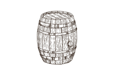 Wooden Keg for Alcohol Drinks