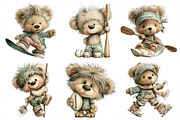 Teddy Bear Sports Clipart, an Illustration by Daily.Designs (Thumbnail 5 of 7)