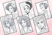 Black Women Coloring Pages, an Illustration by Catchy Ideaz (Thumbnail 3 of 3)