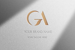 GA classical initials monogram