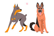 Cute dogs of different breeds set, an Animal Illustration by vik.stock (Thumbnail 6 of 11)