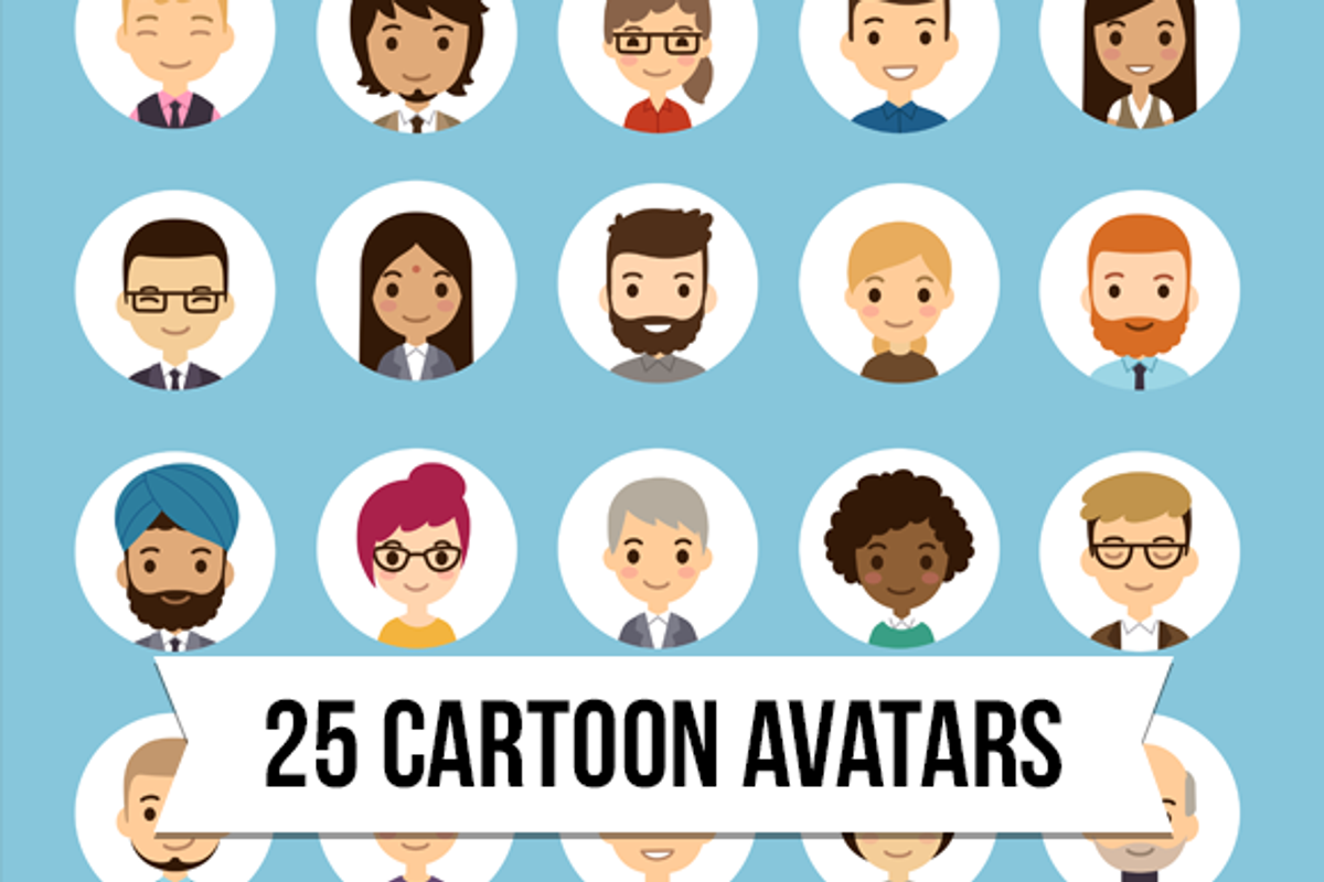 Cartoon vector avatars, a Person Illustration by Irina Mir (Photo 1 of 3)