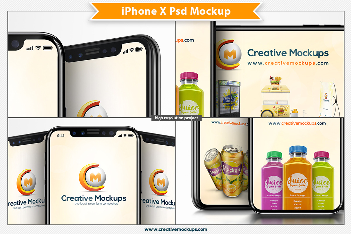 iPhone X Psd Mockup, an iPhone Mockup by Plus Media (Photo 4 of 5)