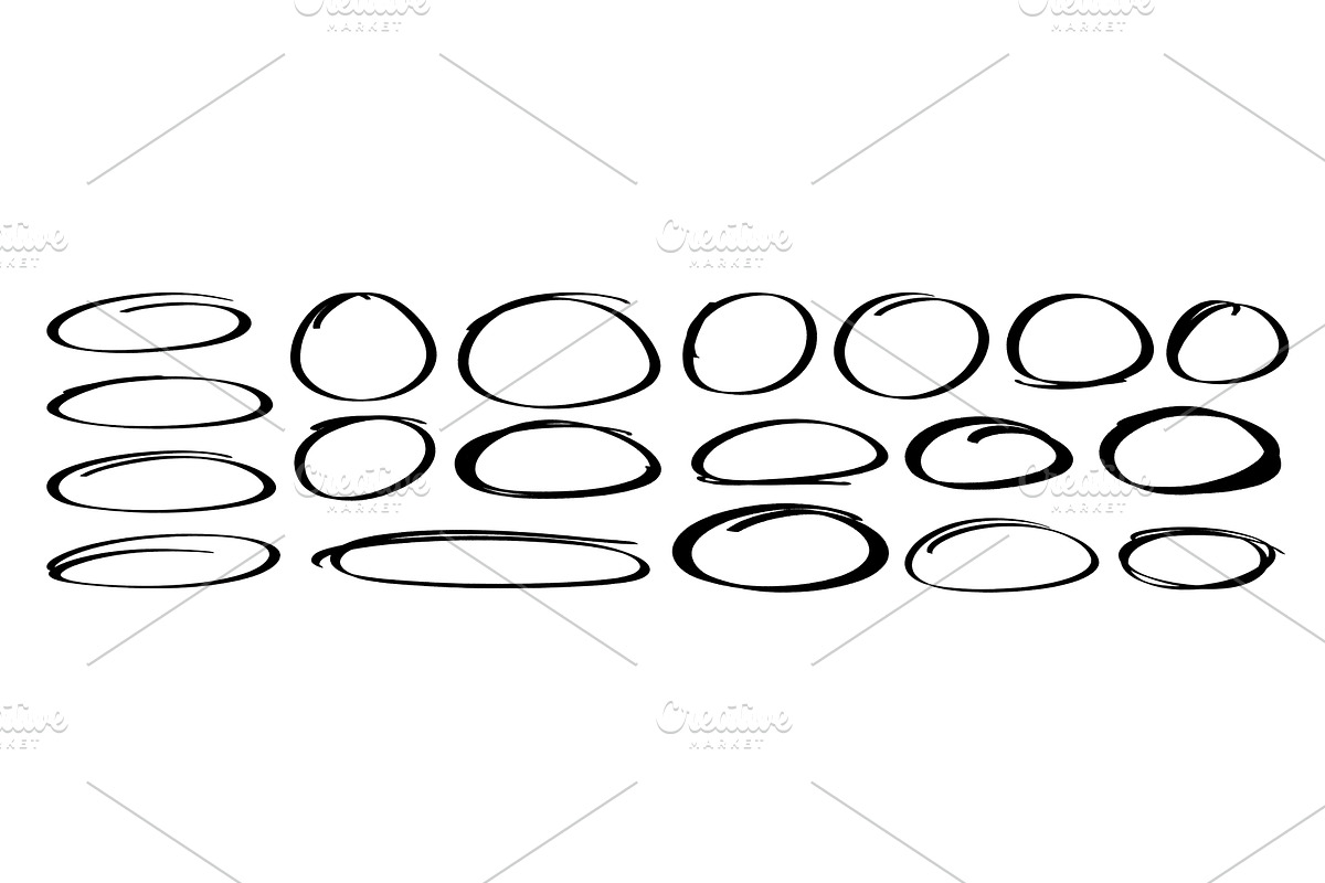 Handdrawn doodle circle highlights, an Object Illustration by Simple Patterns