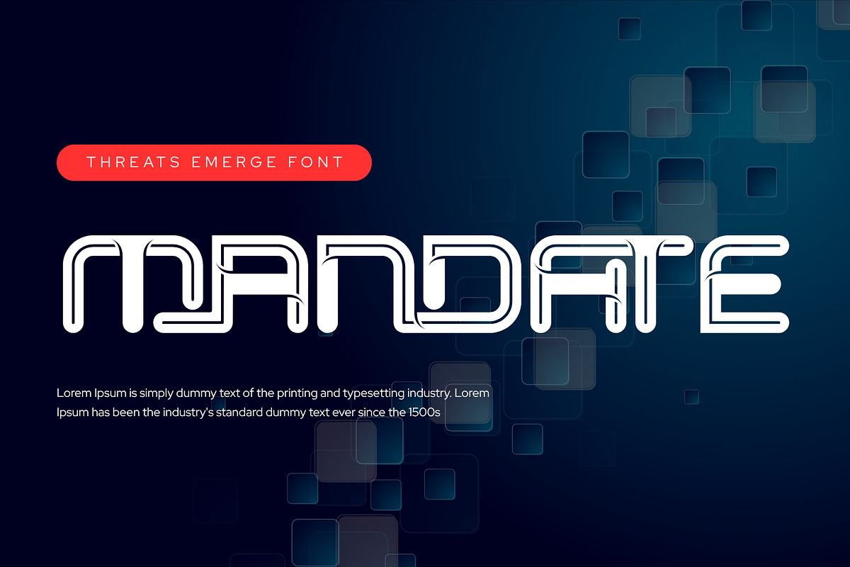 THREATS EMERGE - CYBER FONT, a Sans Serif Font by 177Studio (Photo 3 of 8)