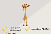 QUIRKY GIRAFFE CLIPART PACK, an Animal Illustration by Daring Digies (Thumbnail 4 of 8)