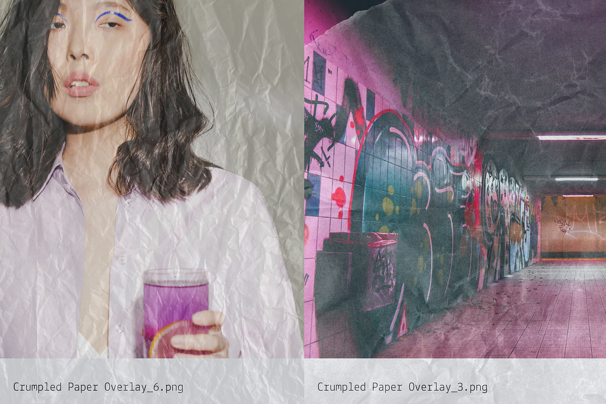 Crumpled: Paper Texture Overlays, a Texture Graphic by Anastasiia VNSK (Photo 12 of 19)