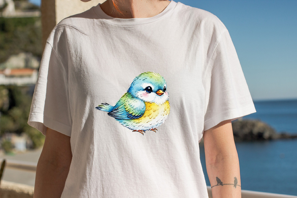 Watercolor Cute Bird Sublimation  Cl, an Illustration by SVGArt (Photo 7 of 8)
