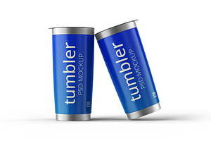 Stainless Thermos Tumbler Mockup