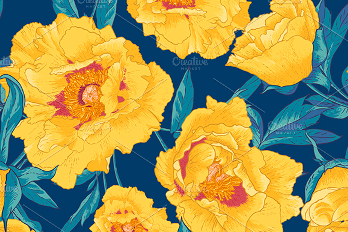 Yellow flowers background and cards preview 3