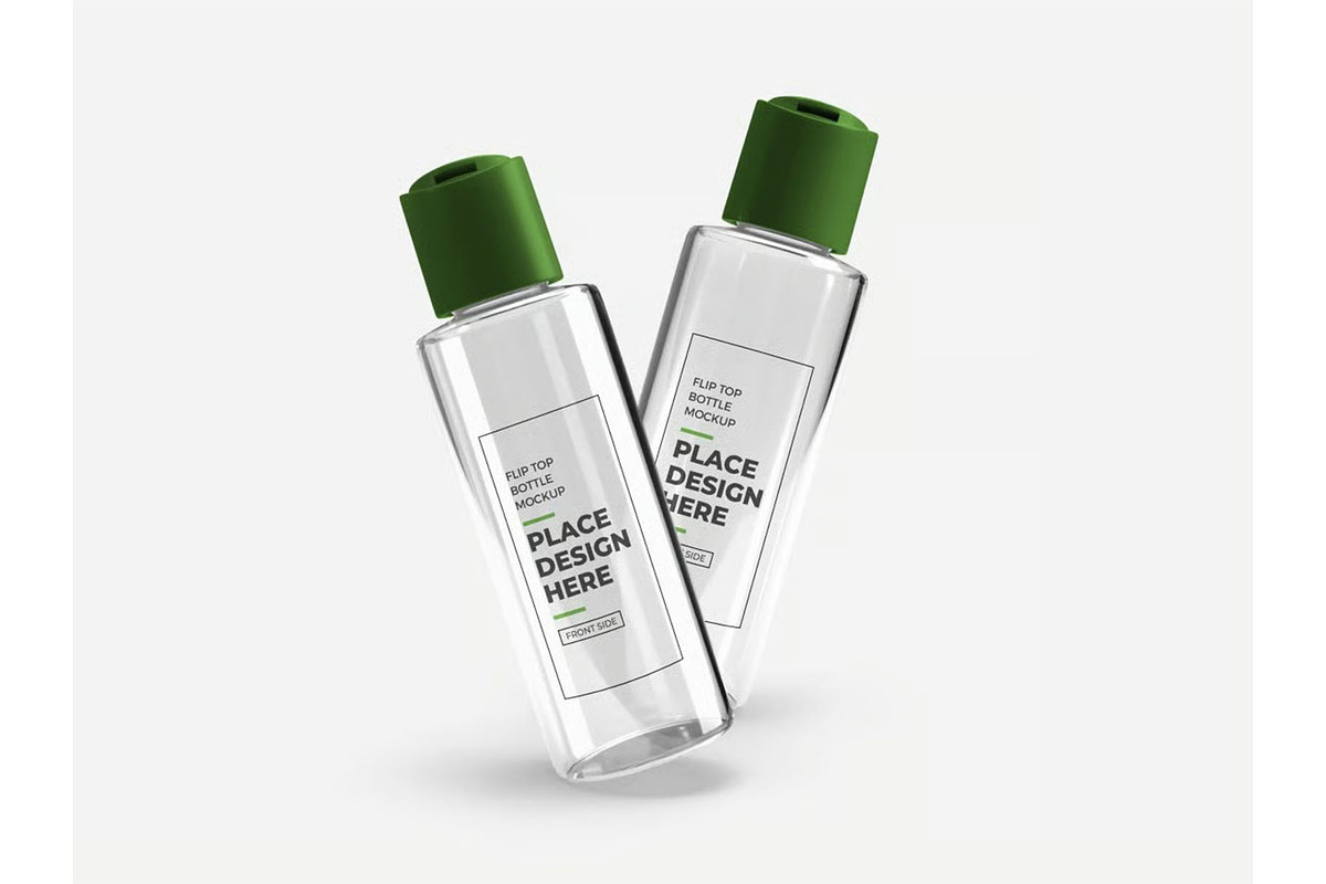 Flip Top Bottle Mockup Template Set, a Household Mockup by DesignRushMarket (Photo 3 of 11)