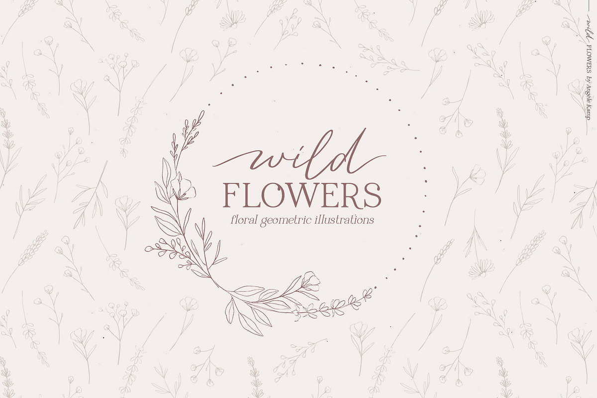 Wild flowers illustration clipart, an Illustration by Angele Kamp (Photo 9 of 15)