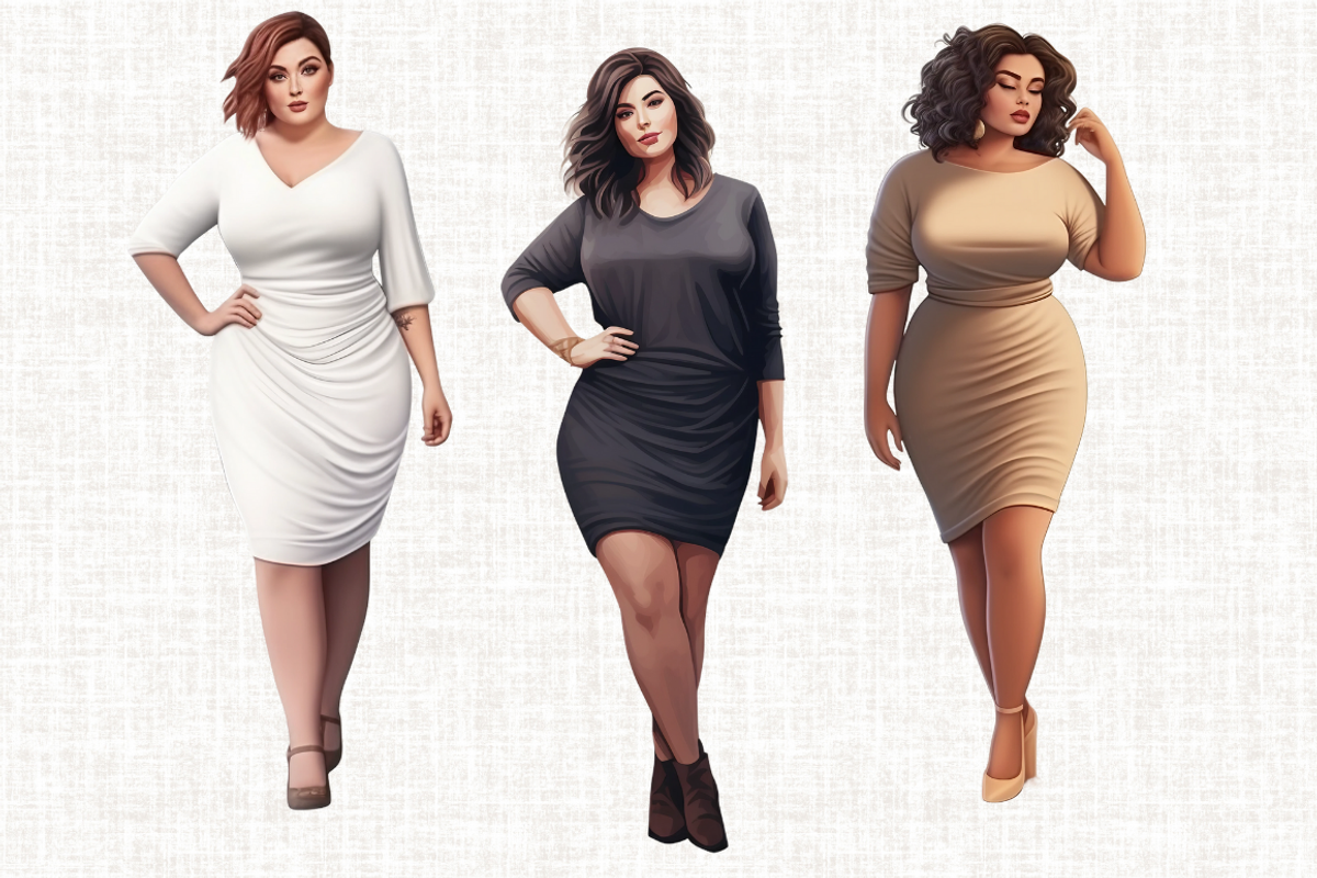 Curvy Girl Clipart Bundle, a Person Illustration by Mash Mash Stickers (Photo 3 of 9)