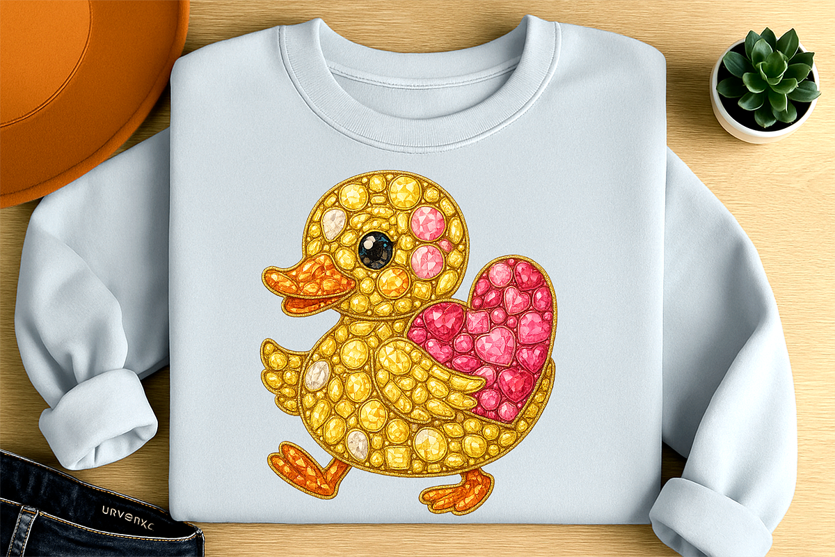 Faux Rhinestone Duck PNG