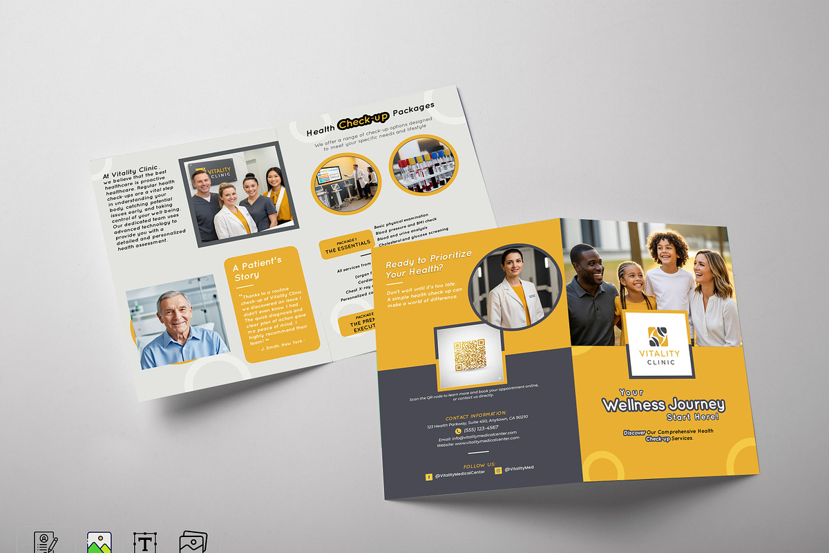 Modern Clinic Bi-Fold Brochure, a Brochure Template by Offload VN (Photo 1 of 3)