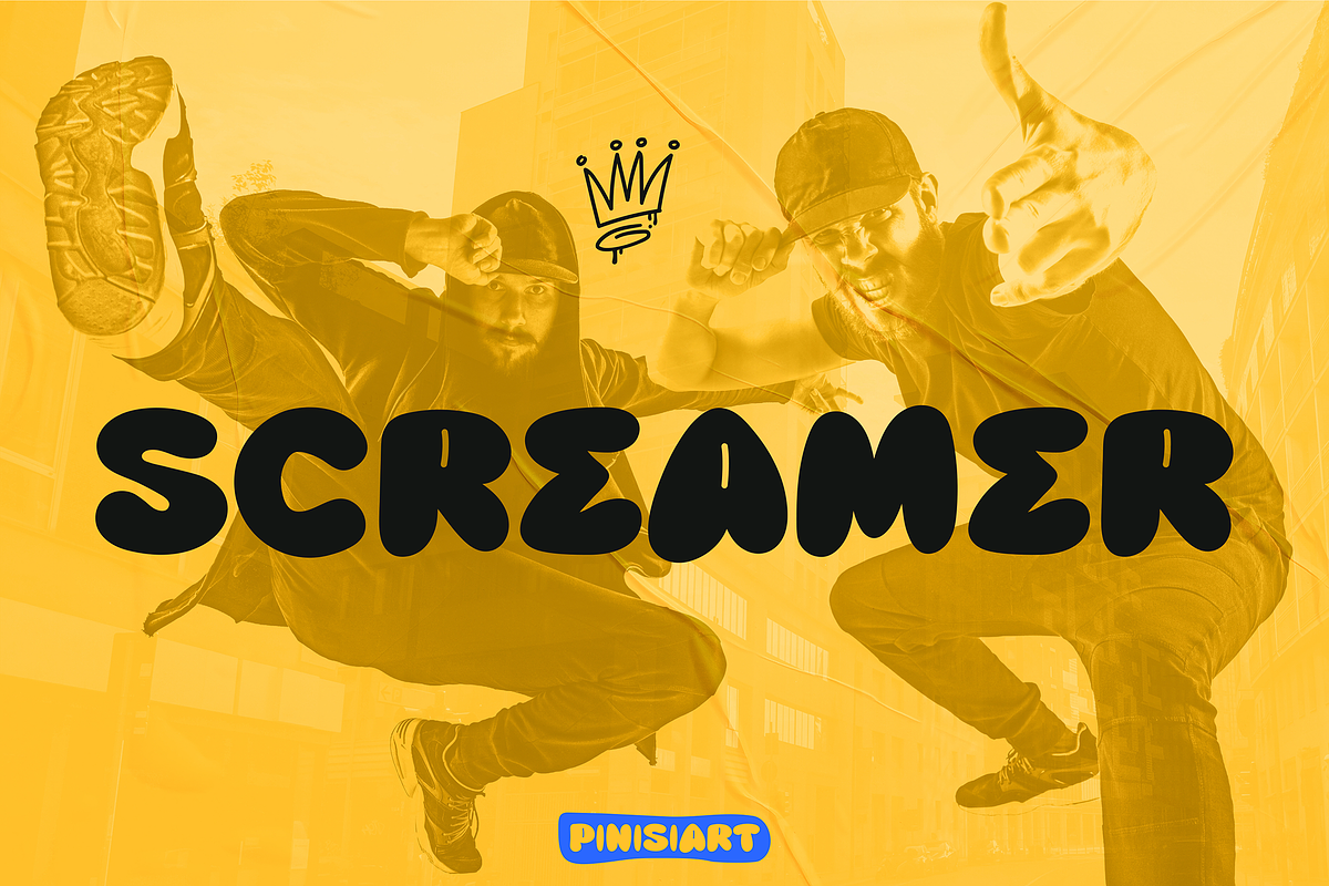 SCREAMER, a Font by Pinisi ART (Photo 1 of 10)