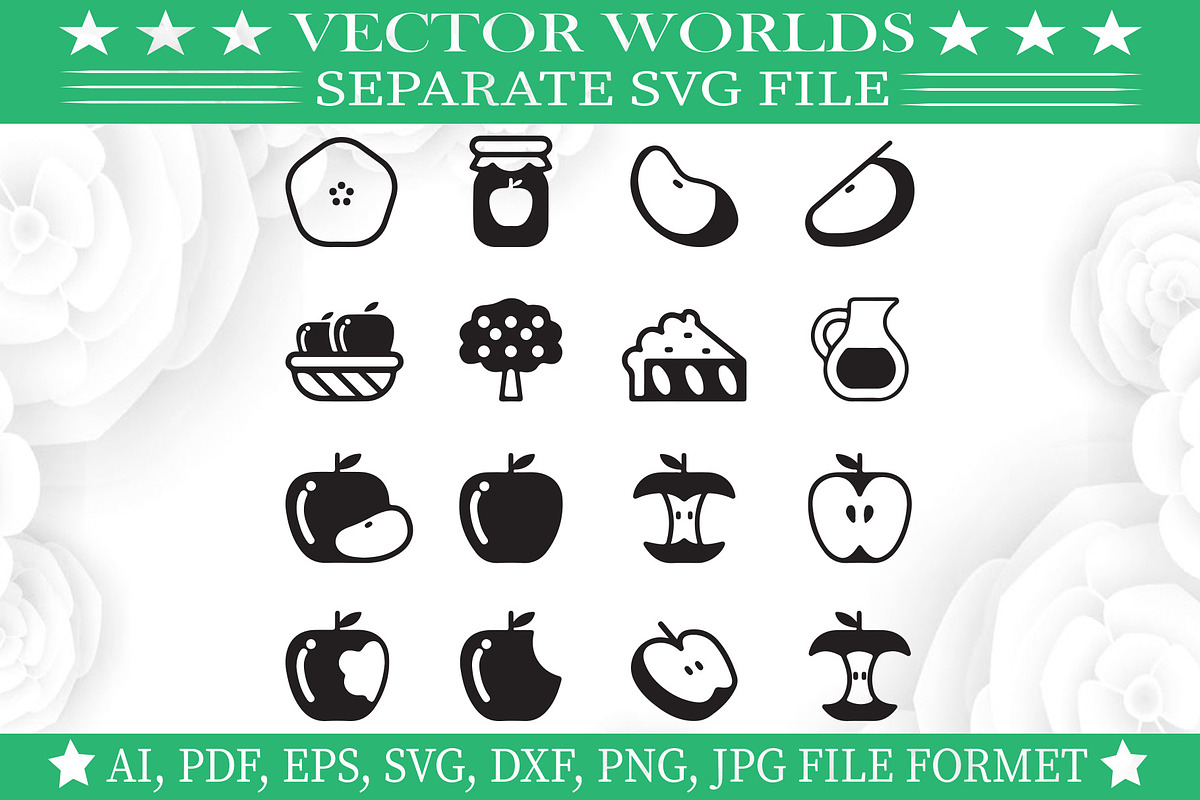 Apple icon Svg, Apple, icon Svg, an Object Graphic by VectorWorlds (Photo 1 of 3)