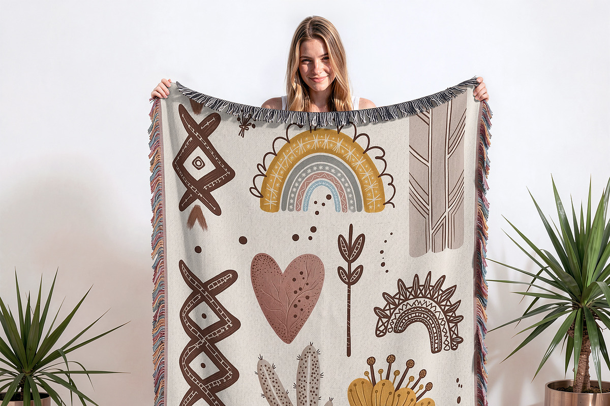 Woven Blanket Mockup PSD / PNG, a Household Mockup by Mockups Studio (Photo 2 of 6)