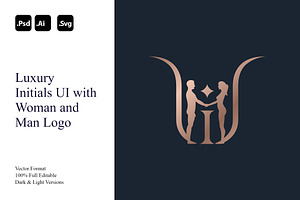 Luxury UI with Woman and Man Logo, a Branding & Logo Template by Luxury Logos