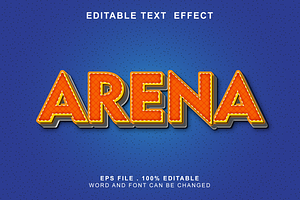 Text Effect Editable Arena