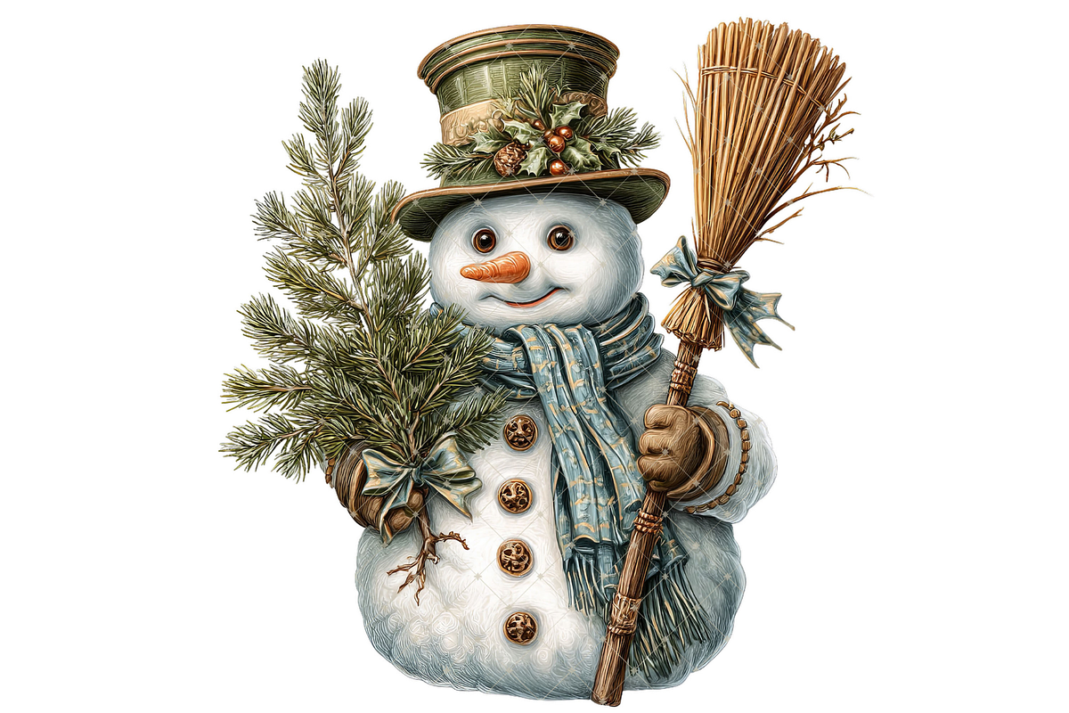 Cozy Snowman Clipart JPG, an Illustration by Memories By Lea (Photo 14 of 17)