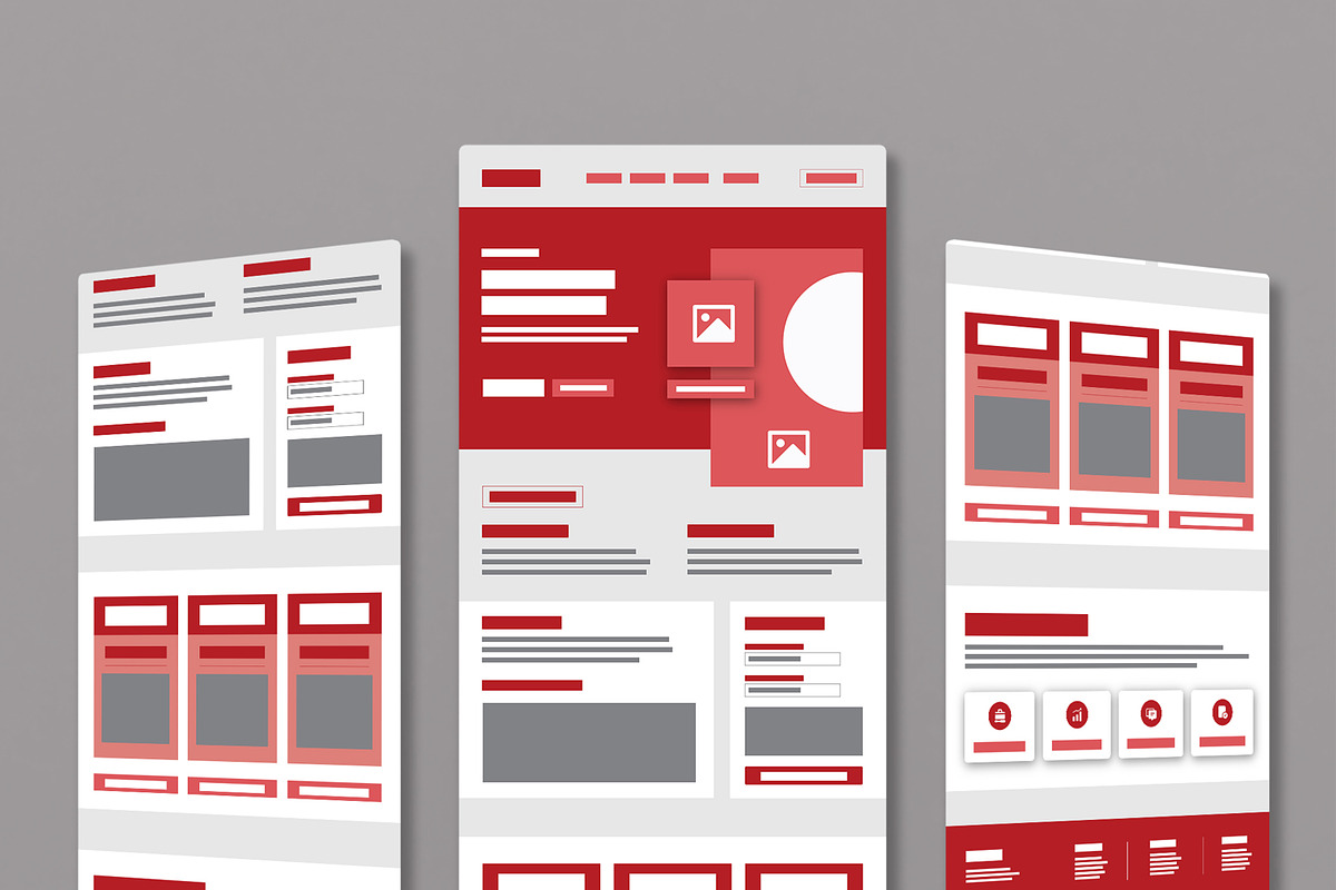 Website Wireframe Design Templates, a Wireframe Template by MightyDesign (Photo 1 of 8)
