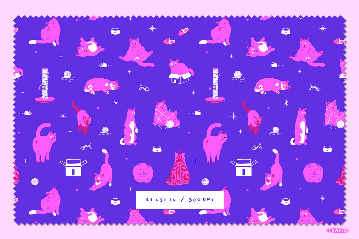 Funny Cats Illustration Collection, an Animal Illustration by Liiafis (Photo 5 of 11)