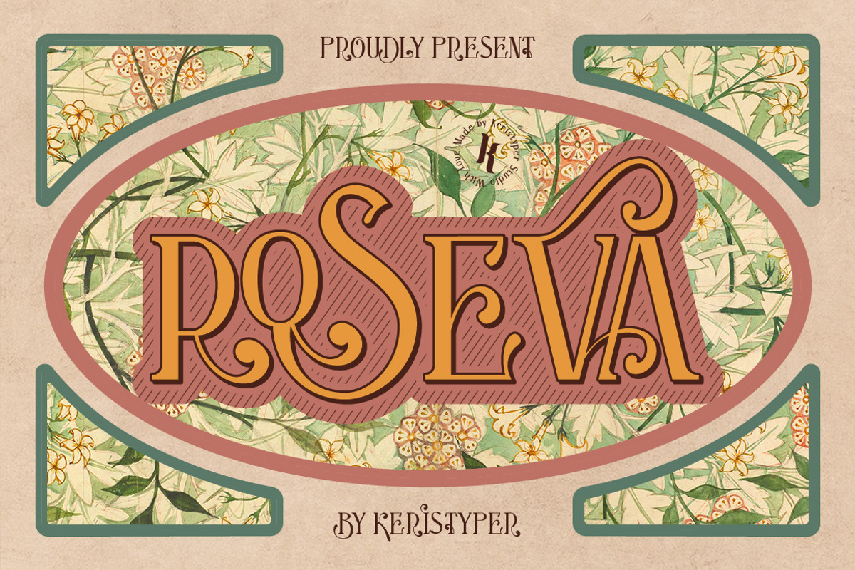 Roseva, a Serif Font by kerismaker (Photo 1 of 12)