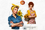Sunflower Beauties Complete Cliparts, a Person Illustration by ThatsDesignArt (Thumbnail 13 of 16)