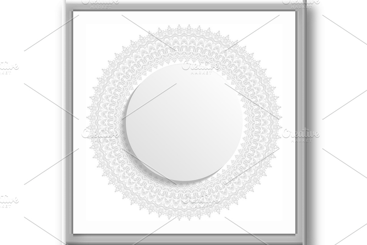 Winter Vector Round Frame With, a Decorative Illustration by FineArtStudio (Photo 2 of 3)